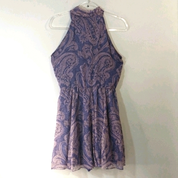 ZARA short mauve jumpsuit with print sz Large - Picture 6 of 15